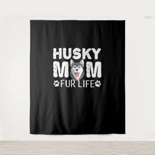 Tenture Husky maman   Funny dog day