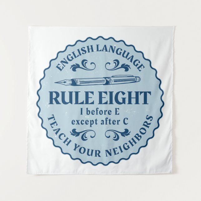 Tenture I avant E sauf après C Règle drôle (Devant)