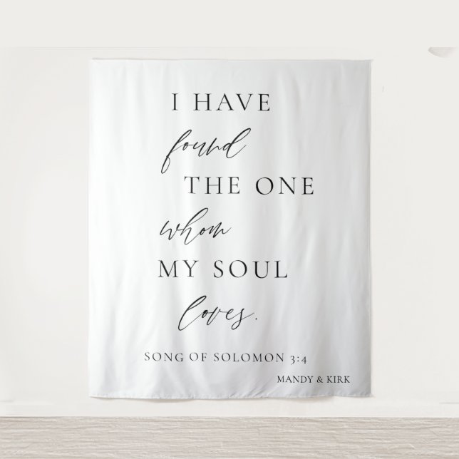 Tenture “I Have Found the One” Wedding Backdrop Banner  (Devant)