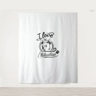 Tenture I Love My Chihuahua - animal mignon animal animal