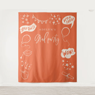 Tenture Icônes Quirky Grad Dessous Orange Dessous