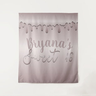 Tenture Icy Blush Rose Gold Rose Drip Sweet 16 Seteen