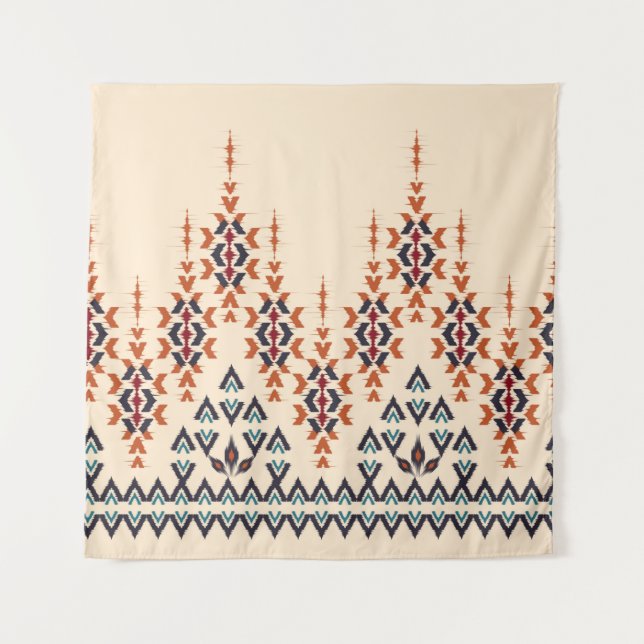 Tenture Ikat ethnie abstrait bel art. Ikat sans soudure  (Devant)