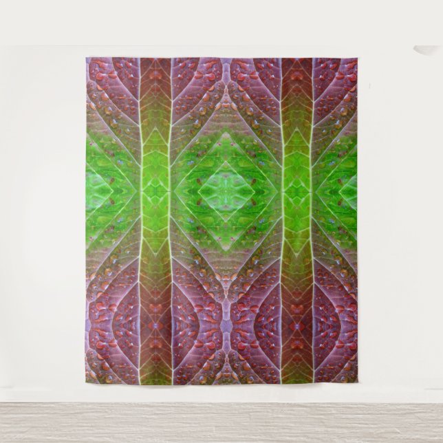 Tenture Ikat rouge et vert (Devant)