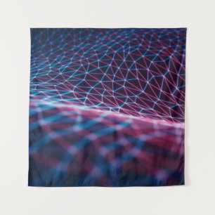 Tenture Illustration 3D, maillage en relief représentant l