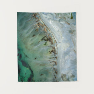 Tenture Illustration abstraite argent et or