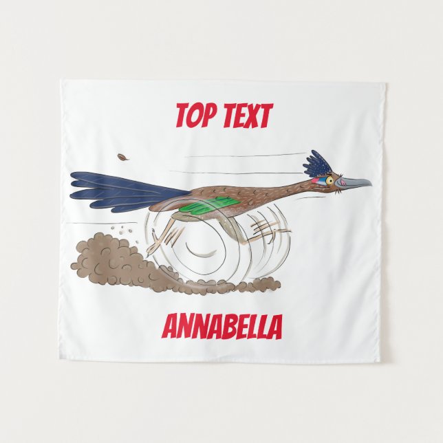 Tenture Illustration amusante de la caricature d'oiseau du (Devant (Horizontal))