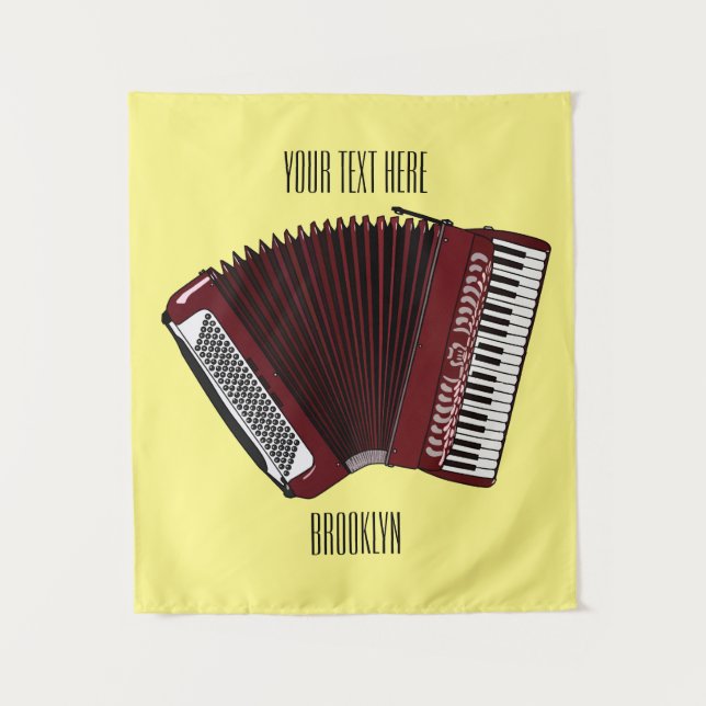 Tenture Illustration d'accordion (Devant)
