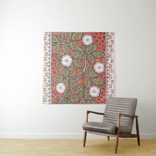 Tenture Illustration d'art de rose sauvage Fleur Vintage