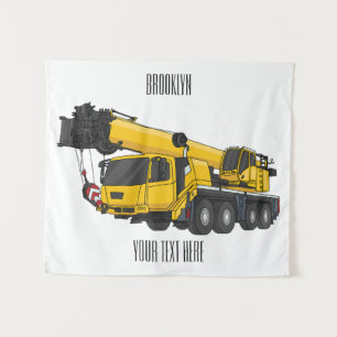 Tenture Illustration de camion de grue