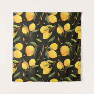 Tenture Illustration de citron : motif transparent peint à