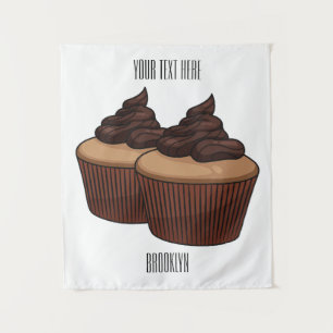 Tenture Illustration de Cupcake