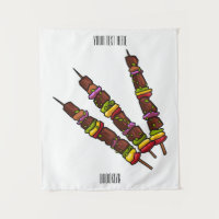 Illustration de dessin animé Kebab ou kabob