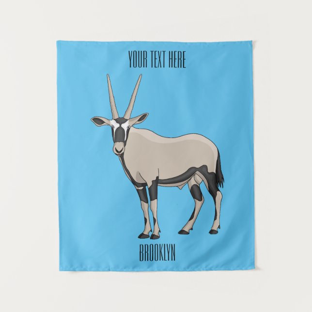 Tenture Illustration de dessin animé Oryx (Devant)