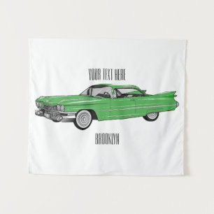 Tenture Illustration de dessin de voiture classique 1959