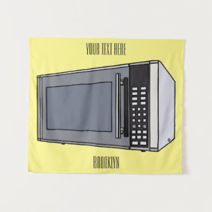 Tenture Illustration de dessin sur micro-ondes
