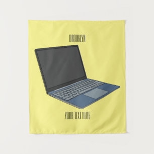 Tenture Illustration de dessin sur ordinateur portable