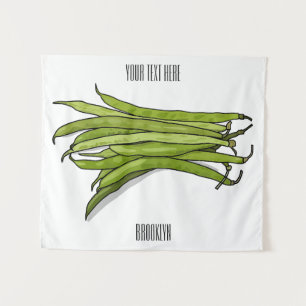Tenture Illustration de haricots verts