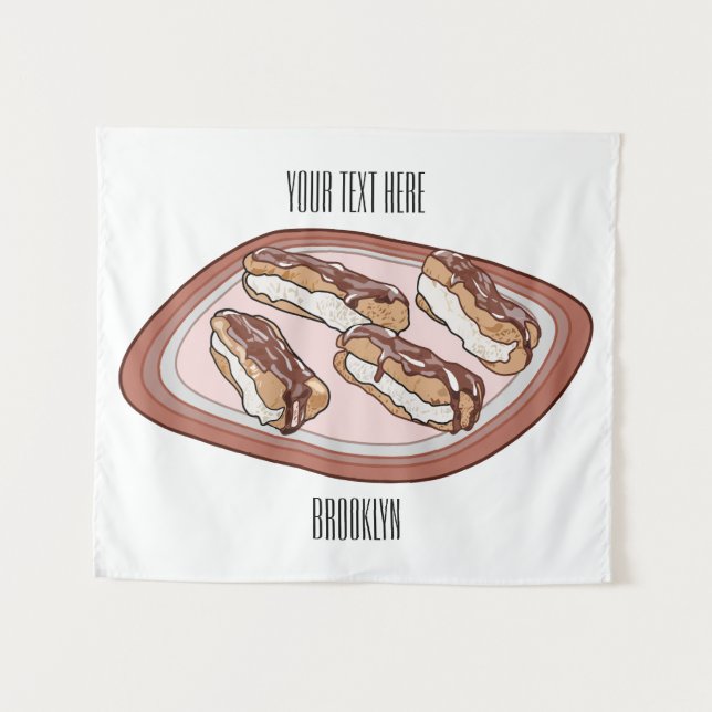 Tenture Illustration de l'éclair de chocolat (Devant (Horizontal))