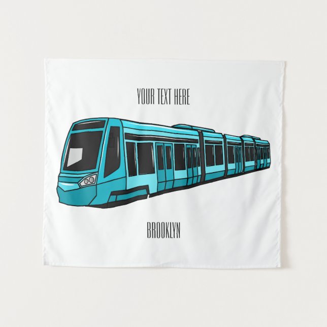 Tenture Illustration de locomotive électrique (Devant (Horizontal))