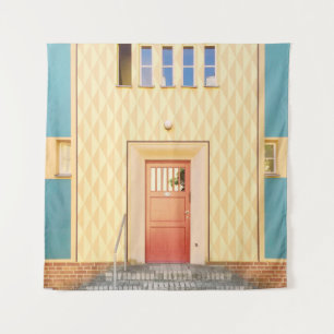Tenture Illustration de maison jaune