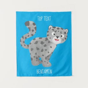 Tenture Illustration de mignon léopard des neiges