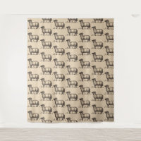 Illustration de mouton vintage : Art classique de 