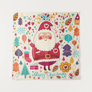 Tenture Illustration de Noël du Père Noël