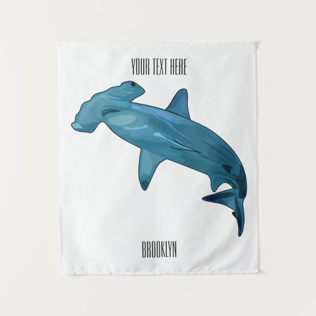 Tenture Illustration de requin marteau (Devant)