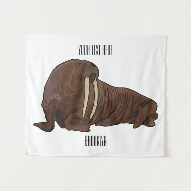 Tenture Illustration de Walrus (Devant (Horizontal))