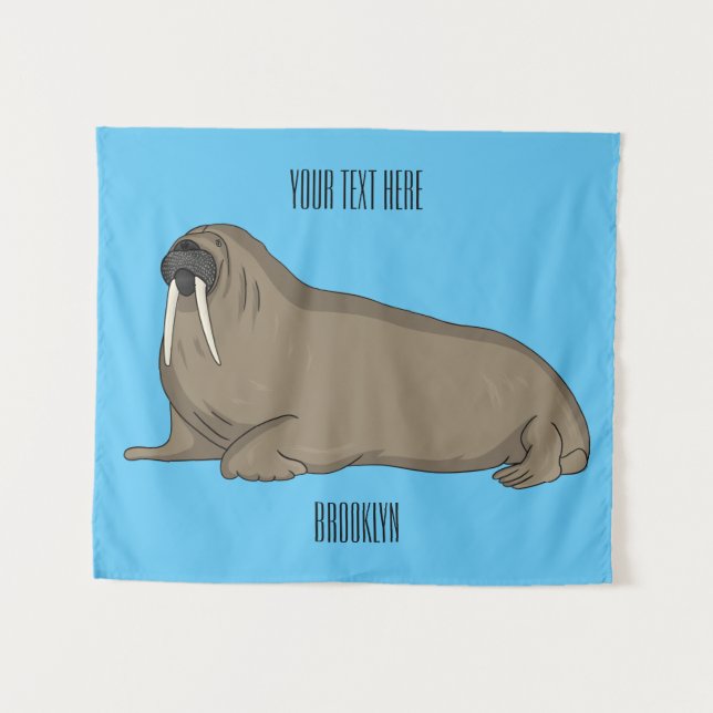Tenture Illustration de Walrus (Devant (Horizontal))