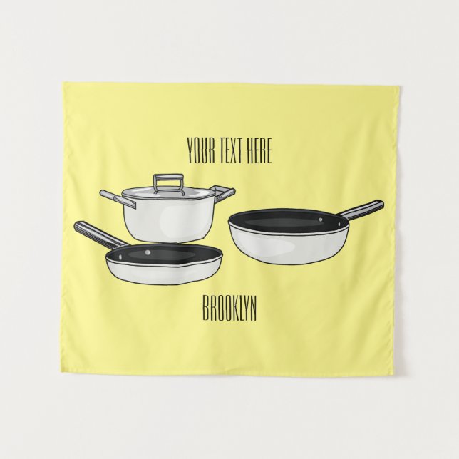 Tenture Illustration des jeux de cuisine (Devant (Horizontal))