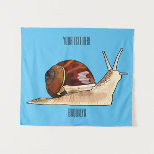 Tenture Illustration d'escargot