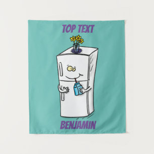 Tenture Illustration drôle de réfrigérateur