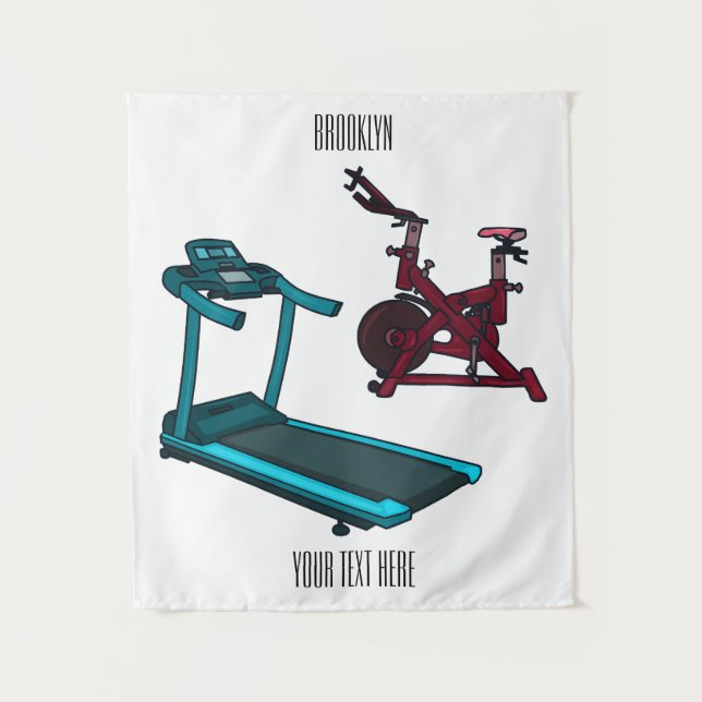 Tenture Illustration du tapis roulant et de la bande dessi (Devant)