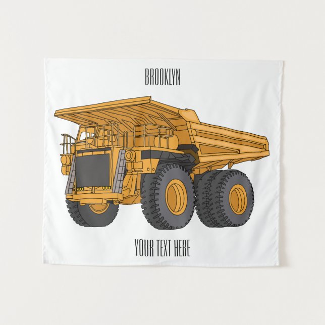Tenture Illustration d'un camion à grande échelle (Devant (Horizontal))