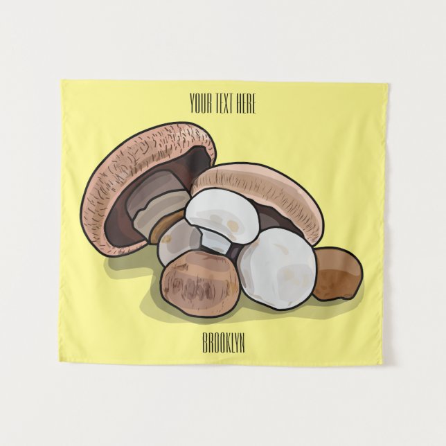 Tenture Illustration d'un champignon (Devant (Horizontal))