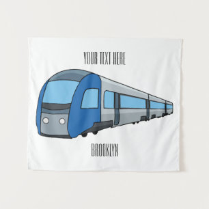Tenture Illustration d'un train électrique