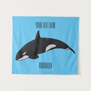 Tenture Illustration d'une baleine tueuse