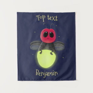 Tenture Illustration d'une luciole à éclair mignon