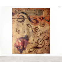 Illustration Vintage avec rose et violon