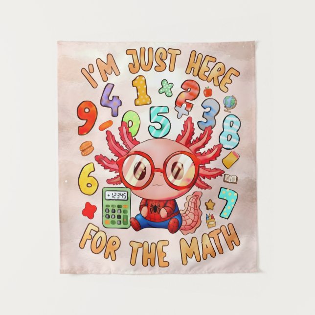 Tenture Im Just Here For The Math Funny Crab Design (Devant)