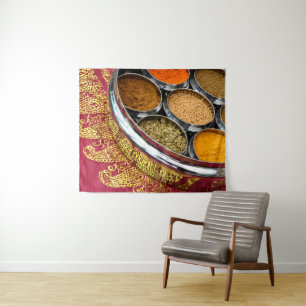Tenture Indien Masala Dabba épices Tin Restaurant Wall Art