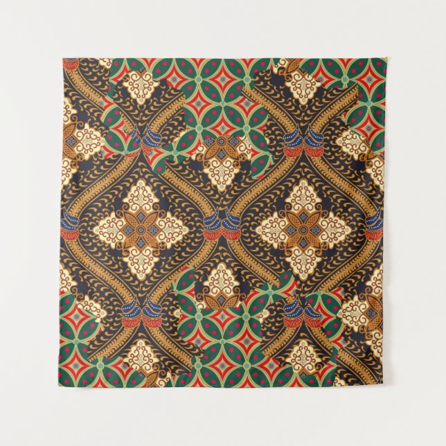 Tenture Indonesian batik motifs with very distinctive plan (Devant)