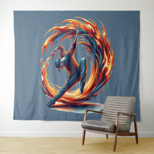 Tenture Inferno Spin - Stimuler l'esprit de Breakdance