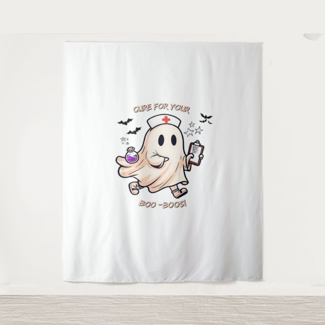 Tenture Infirmière fantôme avec potion magique - Cure pour (Devant)
