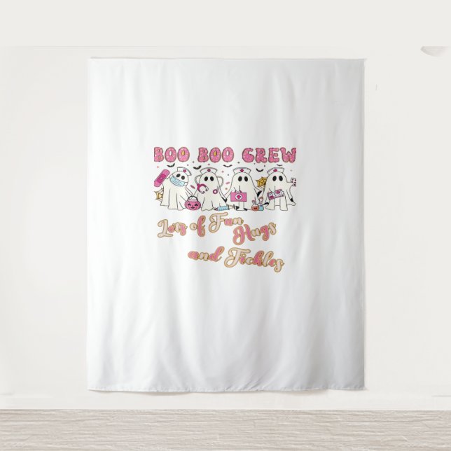 Tenture Infirmière Paediactric Amusement Halloween Design  (Devant)