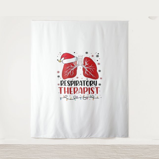 Tenture Infirmière thérapeute respiratoire Noël, Poumon Ch (Devant)
