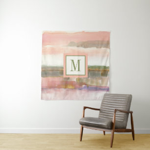Tenture Influence du monogramme   de culture d'or de ligne