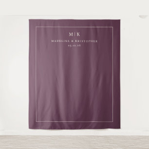 Tenture Initiales Minimalistes Marron Élégant